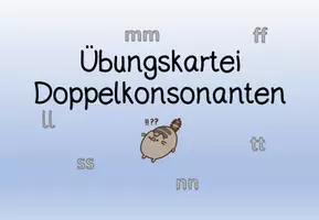 Vorschau - Stationenlernen - Übungskartei Doppelkonsonanten - Deckblatt