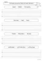 Vorschau - Arbeitsblätter - Sätze aus Wörter bilden, Sommer, Satzbildung, ab Klasse 1 - Seite 3