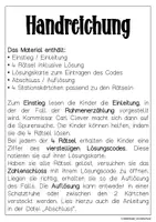 Vorschau - Arbeitsblätter - Escape Room Wiese Kommissar Carl Clever - Seite 1