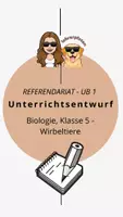 Vorschau - Stundenentwürfe - Unterrichtsentwurf und UB-Material - Wirbeltierklassen - Deckblatt