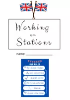 Vorschau - Stationenlernen - Deckblatt und Reflexion für Stationsarbeit - Deckblatt