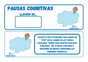 Vista previa - Hojas de trabajo - LLAVERO PAUSAS COGNITIVAS - página 1