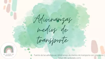 Vista previa - Unidades / Secuencias / Situaciones de Aprendizaje - Adivinanzas medios de transporte - Portada