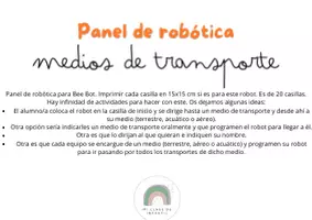 Vista previa - Unidades / Secuencias / Situaciones de Aprendizaje - Panel robótica medios transporte - Portada