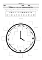Vorschau - Arbeitsblätter - Arbeitsblatt - Uhr und Uhrzeiten - Stunden - Deckblatt