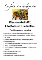 Vorschau - Klassenarbeiten - Klassenarbeit: Le tableau de Léo Koesten - Deckblatt