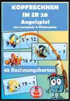 Vorschau - Stationenlernen - Angelspiele - Kopfrechnen im ZR 10 und 20 - Addition & Subtraktion - Deckblatt