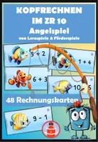 Vorschau - Stationenlernen - Angelspiel - Kopfrechnen im ZR 10 - Addition & Subtraktion - Deckblatt