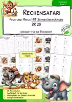 Vorschau - Stationenlernen - ZR 20 - Freiarbeit - Rechenspiel - Rechenkarten - Selbstkontrolle - Deckblatt