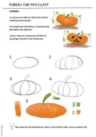 Vorschau - Arbeitsblätter - Kürbis für Halloween - Anleitung zum Malen - Seite 3