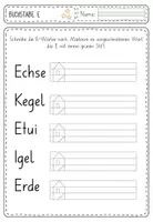 Vorschau - Arbeitsblätter - Buchstabe E - differenzierte Arbeitsblätter in DCH Basisschrift - Seite 3