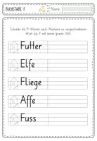 Vorschau - Arbeitsblätter - Buchstabe F - differenzierte Arbeitsblätter in DCH Basisschrift - Seite 3