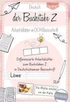 Vorschau - Arbeitsblätter - Buchstabe Z - differenzierte Arbeitsblätter in DCH Basisschrift - Deckblatt