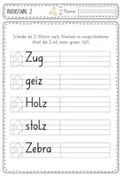 Vorschau - Arbeitsblätter - Buchstabe Z - differenzierte Arbeitsblätter in DCH Basisschrift - Seite 3