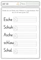 Vorschau - Arbeitsblätter - Laut sch - differenzierte Arbeitsblätter in DCH Basisschrift - Seite 3