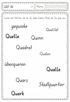 Vorschau - Arbeitsblätter - Buchstabe Q / Qu - differenzierte Arbeitsblätter in DCH Basisschrift - Seite 1