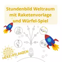 Vorschau - Stundenentwürfe - Kinderyoga-Stundenbild: Weltraum - Deckblatt