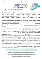 Vorschau - Arbeitsblätter - Materialpaket Kläranlage | Lesetext + Fragen - Suchsel - Lückentext - (inkl. Lösungen) - Seite 1