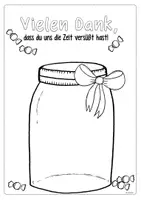 Vorschau - Mal- und Bastelvorlagen - Abschiedsgeschenk Bonbonglas - Fingerabdrücke - Seite 2
