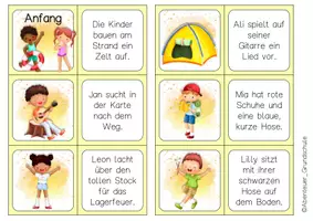 Vorschau - Spiele - Lesedomino : Am Strand - Seite 1
