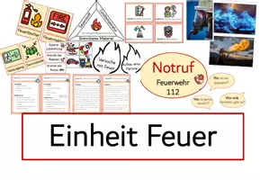Vorschau - Unterrichtsreihen - Einheit zum Thema Feuer Klasse 3/4 - Deckblatt