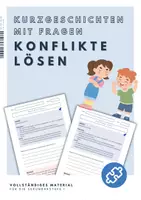 Vorschau - Arbeitsblätter - Arbeitsblätter mit Kurzgeschichten zum Thema Konflikte lösen - Deckblatt