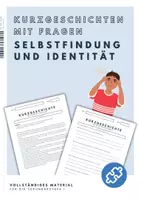 Vorschau - Arbeitsblätter - Arbeitsblätter mit Kurzgeschichten zum Thema Selbstfindung und Identität - Deckblatt