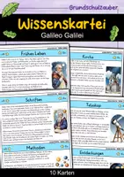 Vorschau - Bildkarten - Galileo Galilei - Wissenskartei - Berühmte Persönlichkeiten - Deckblatt