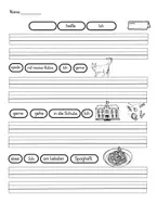 Vorschau - Arbeitsblätter - 8 Schüttelsätze über mich, "Ich...", optimale Lineatur - Deckblatt