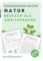 Vorschau - Arbeitsblätter - DaZ/DaF Arbeitsblätter mit Kurzgeschichten zum Thema Natur - Deckblatt