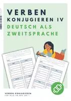 Vorschau - Arbeitsblätter - DaZ/DaF Arbeitsblätter // Verben konjugieren IV - Deckblatt