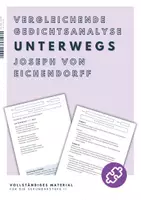Vorschau - Klassenarbeiten - Vergleichende Gedichtanalyse "Unterwegs" Klausurvorbereitung - Deckblatt