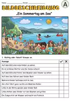 Vorschau - Arbeitsblätter - Bildbeschreibung "Ein Sommertag am See" dreifach differenziert - DaZ / DaF / Deutsch - Seite 3
