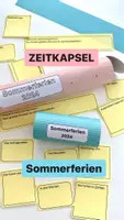 Vorschau - Mal- und Bastelvorlagen - Zeitkapsel für die Sommerferien als Ferienbeschäftigung - Deckblatt