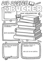 Vorschau - Arbeitsblätter - Meine Lieblingsbücher - Steckbrief Reflexion Lesen - Ideen für den Schulstart - Seite 1