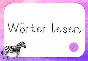 Vorschau - Interaktives Material - Wörter lesen interaktiv - Buchstabe Z - Seite 3