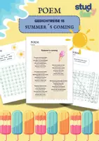 Vorschau - Arbeitsblätter - "Summer`s coming" Poem - Englisch spielerisch lernen - Gedichtreise 15 - Deckblatt