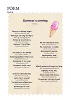Vorschau - Arbeitsblätter - "Summer`s coming" Poem - Englisch spielerisch lernen - Gedichtreise 15 - Seite 3
