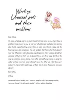 Vorschau - Arbeitsblätter - Writing: unusual pets write their problem letters (MORE 1) - Seite 1