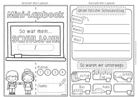 Vorschau - Arbeitsblätter - Schuljahresende | So war mein Schuljahr | Mini-Lapbook - Seite 1