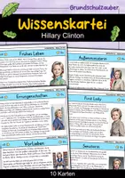 Vorschau - Bildkarten - Hillary Clinton - Wissenskartei - Berühmte Persönlichkeiten - Deckblatt