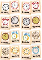 プレビュー - ドイツ語 Deutsch - 時間 Uhrzeit - 学習ゲーム - ページ 1