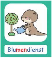 Vorschau - Bildkarten - Klassendienste für eine Otterklasse - Deckblatt