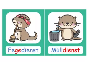 Vorschau - Bildkarten - Klassendienste für eine Otterklasse - Seite 1