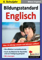 Vorschau - Arbeitsblätter - Bildungsstandard Englisch Klasse 8 | Grammatik, Zeitformen, Present Perfect, Past Perfect, Futur, Conditional, Wortschatz, Nomen, Pronomen | Englisch Sekundarstufe I Klasse 8 Lösungen - Deckblatt