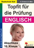 Vorschau - Arbeitsblätter - Topfit für die Prüfung Englisch | Realschulabschluss Süd, Prüfungsvorbereitung, Grammar, Reading Comprehension | Englisch Sekundarstufe I Klasse 10 Lösungen - Deckblatt