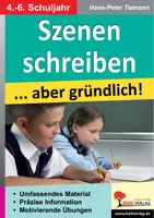 Vorschau - Arbeitsblätter - Szenen schreiben aber gründlich | Dialoge, Gedichte dramatisieren, Märchen, Bühnenworkshop, Kreatives Schreiben, Theater | Deutsch Grundschule Sekundarstufe Klasse 4-6 Lösungen - Deckblatt