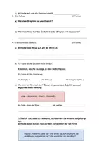 Vorschau - Arbeitsblätter - Klassenarbeit Gedichte Klasse 6 - Seite 1