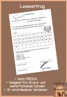 Vorschau - Fördermaterial/Inklusion - Lesevertrag in 6 Versionen - Deckblatt