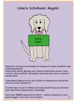 Vorschau - Poster - Regeln Umgang Schulhund (helle Hundegrafiken) - Deckblatt